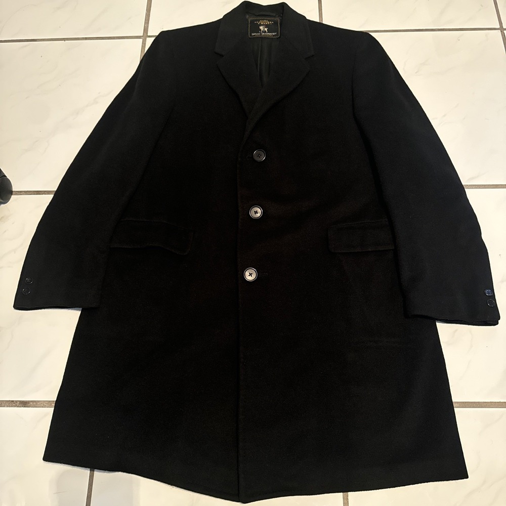 VTG Hart Schaffner & Marx Silver Trumpeter 100% Cashmere Coat 22.5x37 Union EUC